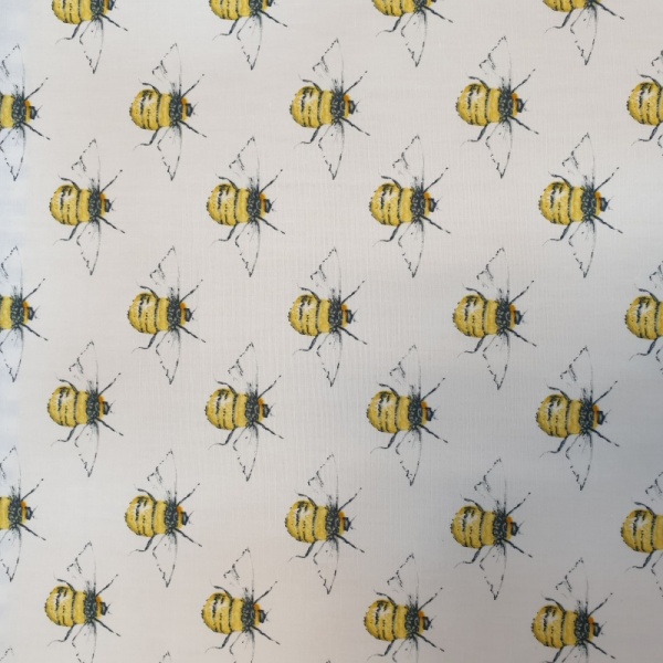 100% Cotton BEES on IVORY